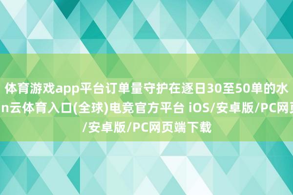 体育游戏app平台订单量守护在逐日30至50单的水平-开yun云体育入口(全球)电竞官方平台 iOS/安卓版/PC网页端下载